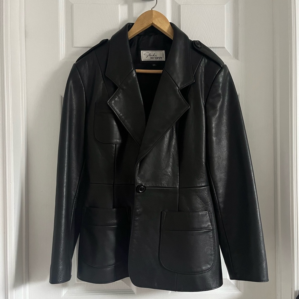 Holt Renfrew Leather Jacket/ Blazer